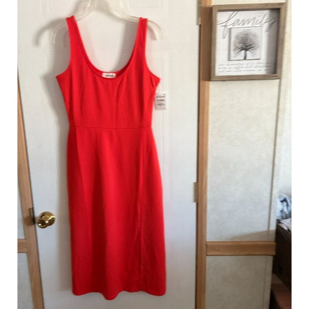 NWT New Nordstrom Open Edit Womens Red Grenadine Sleeveless Tank Dress M - Picture 2 of 12